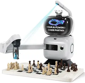 SenseRobot AI Chess Robot with Robotic Arm, Electronic Chess Board for Kids & Adults, 25 AI Levels, 1200+ Exercises, Voice Coaching, Lichess Integration, Wi-Fi OTA Updates